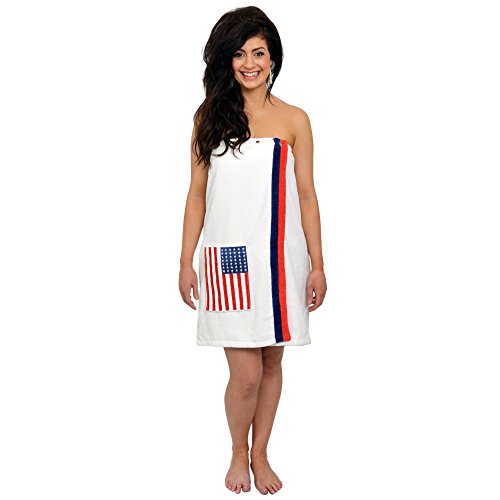 Towel Wrap for Women - Spa Shower Bath Gym Beach Snap Towel for Ladies - American Flag Pocket US Snap Wrap Chest Bath Towel - Adjustable Elastic Fits Small to Large - Luxurious Cotton Velour 330gsm Towel Wrap for Women - Spa Shower Bath Gym Beach Snap Towel for Ladies - American Flag Pocket US Snap Wrap Chest Bath Towel - Adjustable Elastic Fits Small to Large - Luxurious Cotton Velour 330gsm