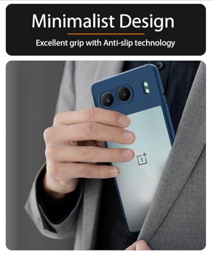 Image of WOW IMAGINE Shockproof Hybrid Back Cover for 1+ OnePlus Nord 4 5G | Hard Slim fit Back Case | PC & TPU | Clear Transparent Case - Blue