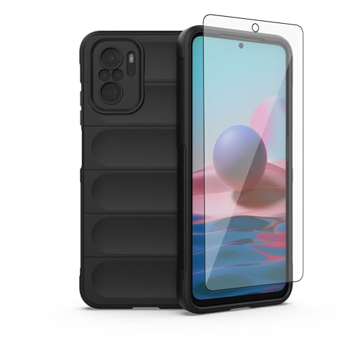 Accessoires Redmi Note 10 coque silicone TPU souple et film verre trempé écran