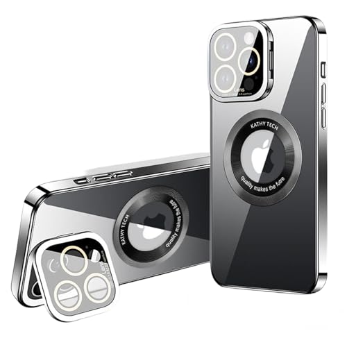 Coque iPhone 15 Pro Max compatible MagSafe transparente avec béquille intégrée