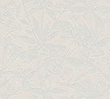 A.S. Création Tapete Floral Creme Weiß Terra 389245 - Vliestapete Pflanzen - 10,05 m x 0,53 m Made in Germany