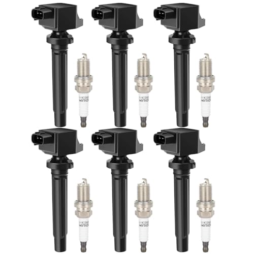 ECCPP Ignition Coil Coils&iridium Spark Plugs UF562 for Suzuki 2006 2007 2008 Grand Vitara V6 2.7L set of 6