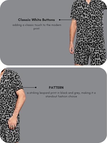 Image of DHRUVI Trendz Mens and Boys Rayon Co Ord Set | Trendy Night Dress | T Shirt and Short Set Combo Lounge | Stylish Summer Travel Wear | Matching Two-Piece for Vacation