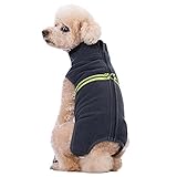 Miaododo Fleece Vest Dog Sweater with D-Ring Leash- Winter Small Dog Sweater Coat-Cold Weather Dog C