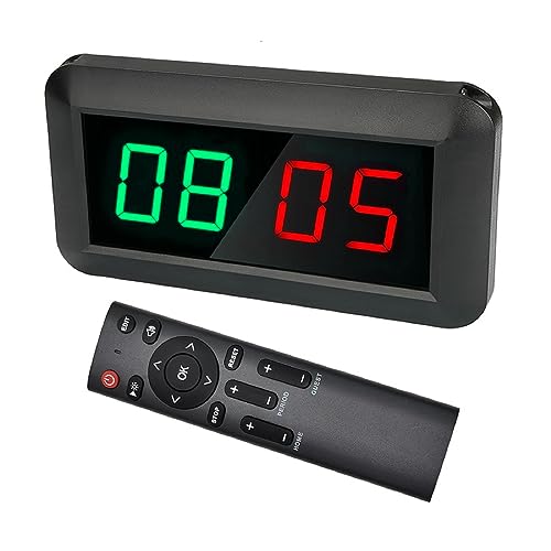 Jhering Electronic Scoreboards with Remote Portable Score Keeper Digital Scoreboard for Basketball Ping Pong Volleyball Sport(M Green/Red)