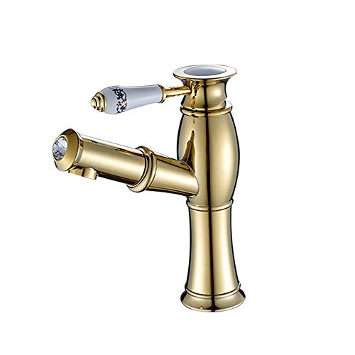 Robinet de cuisine rétractable en cuivre avec mitigeur cascade fluide