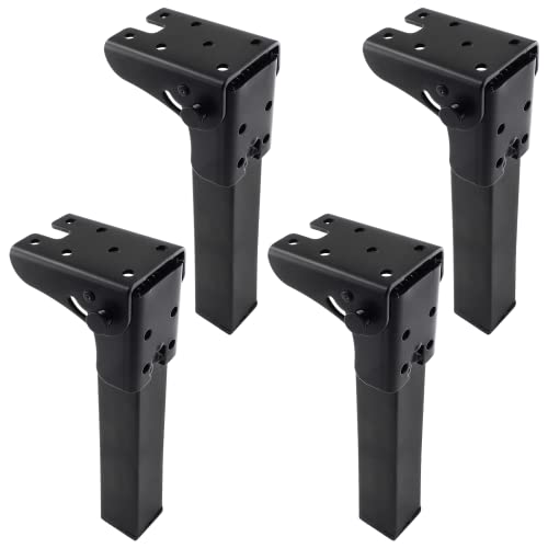 BokWin 4 patas plegables para muebles, patas plegables de repuesto de 8 pulgadas, patas plegables de metal ajustables para mesa, patas de muebles para armario, sofá, aparador, armario