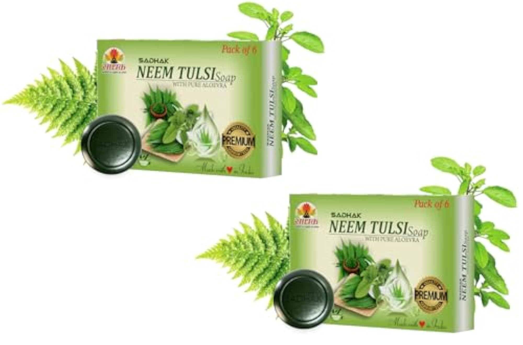 Neem Tulsi and Aloe Vera Soap Bar for Cleansing Skin