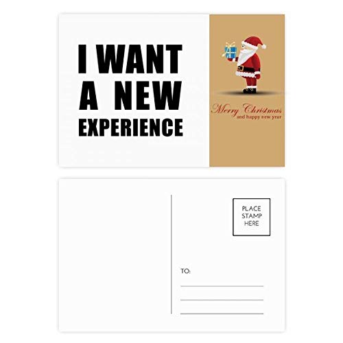 Cartes postales Père Noël lot de 20 I Want A New Experience