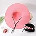 DRESHOW Wide Brim Sun Hats for Women Floppy Woven Straw Beach Hat UPF 50+ Hat & Heart Shape Glasses 3 Ribbons Spectacle Cases