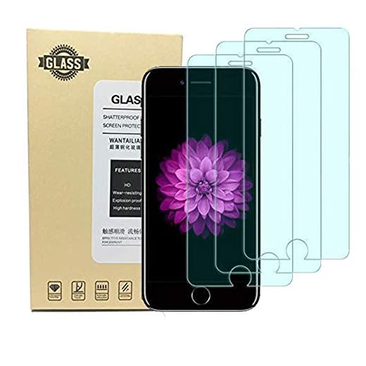 Tempered Glass Screen Protector iPhone 6s Plus 6 Plus 7 Plus 8 Plus, Kione Anti Blue Light Screen Protector [ Eye Protect ] [ Touch Screen Accuracy ] Tempered Glass for iPhone 6P/ 6sP/7P/8P [3 Pcs]