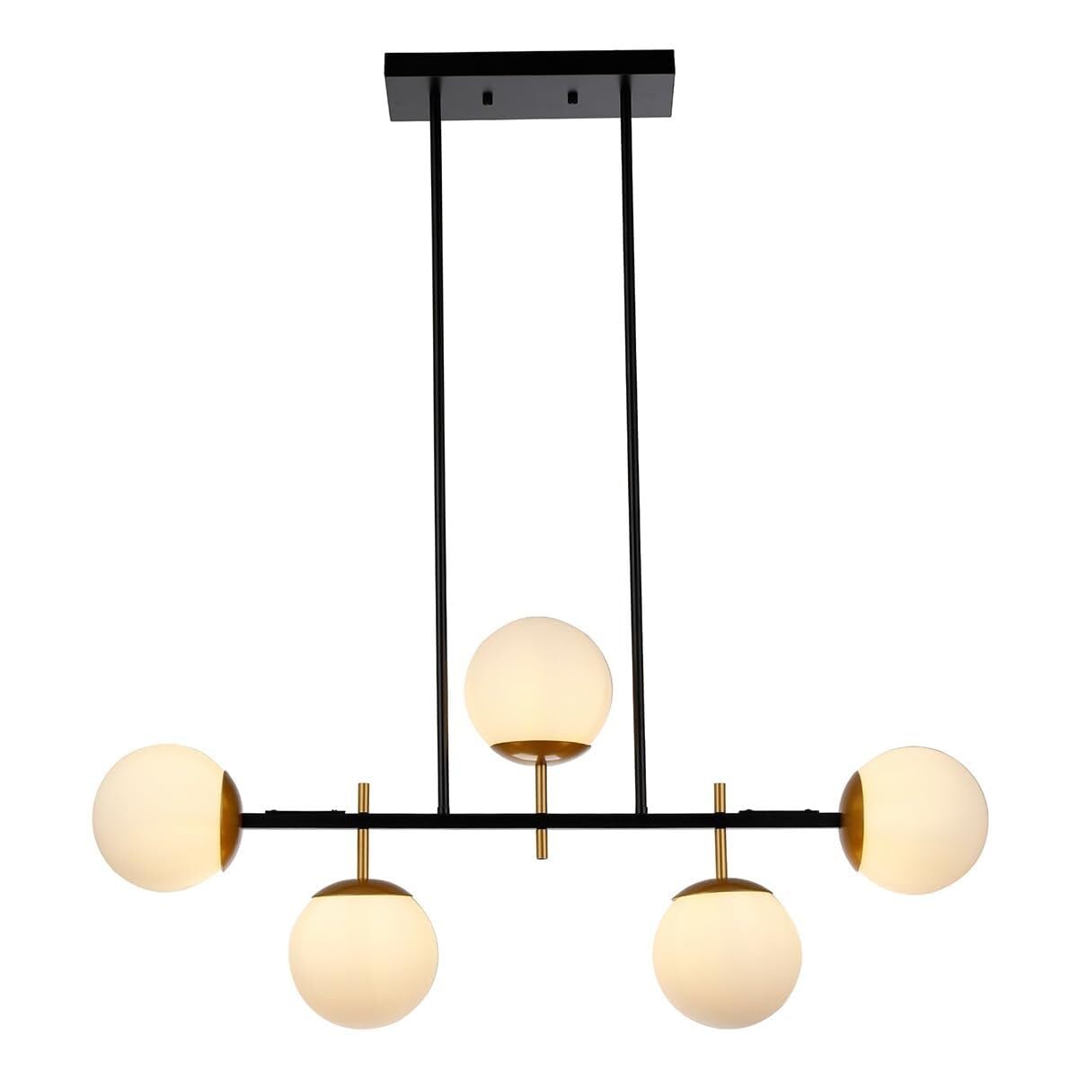 Plafonnier lustre adjustable noir de style scandinave 3000K - 7