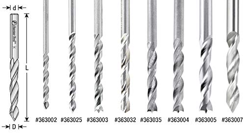 Amana Tool - 363005 Solid Carbide Drill Bit R/H 5Mm Dia X 55Mm Long X 5Mm Shank #TOP3