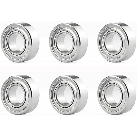Freelove Premium R188 Stainless Steel Bearings 6 Packs, Customized Replaceable Ball Bearing for Metal Fidget Spinner, with Dustproof Sealed Cover, Smooth Long Quiet Spinning Cover