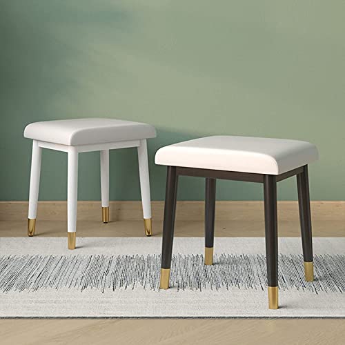 Tabouret de maquillage blanc en polyuréthane et banc à chaussures