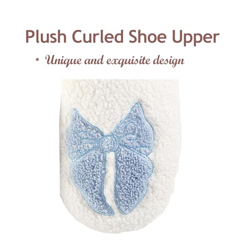 Women Men Home Slippers Elegant BowTie Comfy Plush Warm Slippers Slip-On Non-slip House Shoes Outdoor Indoor Shoes2