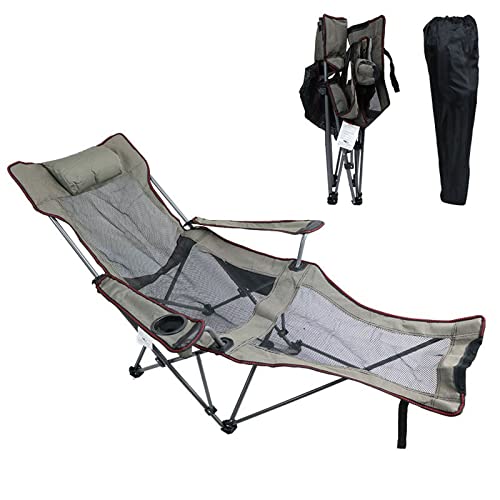 Chaises de camping durables FANDIAO, fauteuil pliable haut de gamme avec appui-tête intégré