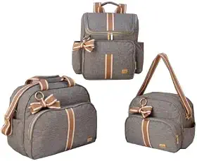 KIt Bolsas Maternidade Mochila Bolsa grande e pequena 3 peças