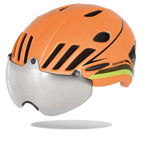 Suomy Vision Casco de ciclismo de carretera, Unisex adulto, Casco, Mandarina/Negro, Large