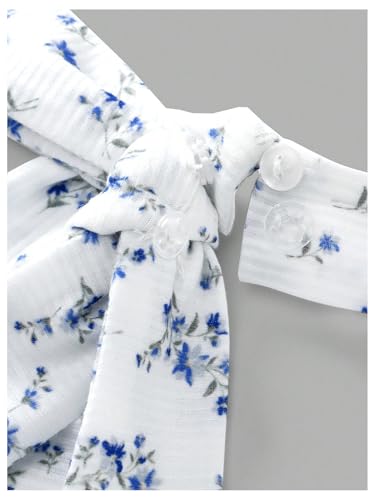 Milumia Girl's Ditsy Floral Halter Top Sleeveless Backless Slim Fitted Tank Tops4