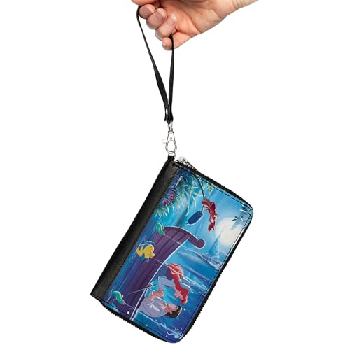 Buckle-Down Disney Wallet, Zip Around, The Little Mermaid Ariel and Eric Kiss the Girl Scene, Vegan Leather2