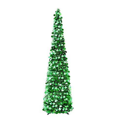 LOKIPA Árbol de Navidad artificial plegable de 1,5 m, con soporte de fácil montaje Cover