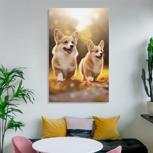 Toile murale corgi pour embellir un mur vide de chambre - 6