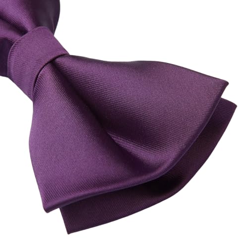 Image of HISDERN Bow Ties for Men Pretied Bowties Classic Formal Business Bow Tie Adjustable Tuxedo Bowtie for Wedding Party