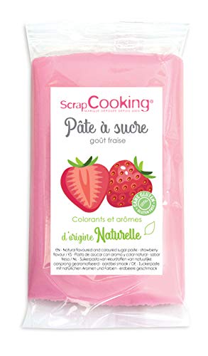  Pâte à Sucre Rose Goût Fraise d'Origine Nature...