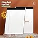 Legal Pads 8.5 x 11 White Note Pads 2 Pack - Double-Sided Printing & Perforated College Ruled Sheets - 30 Sheets Premium Thick Paper, No Ink Bleeding - Good for Office Supplies, Homework, Notes