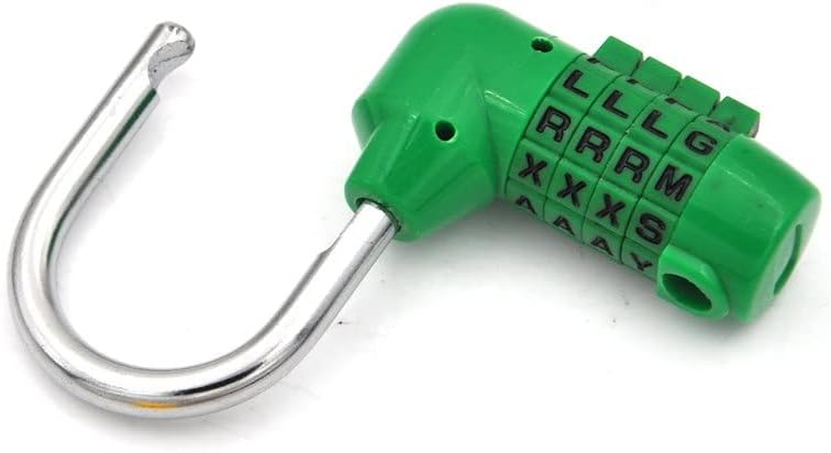 4 Dial Digit Leer Combination Travel Security Code Lock Diary Password Padlock Luggage Security Padlock (Color : Black)