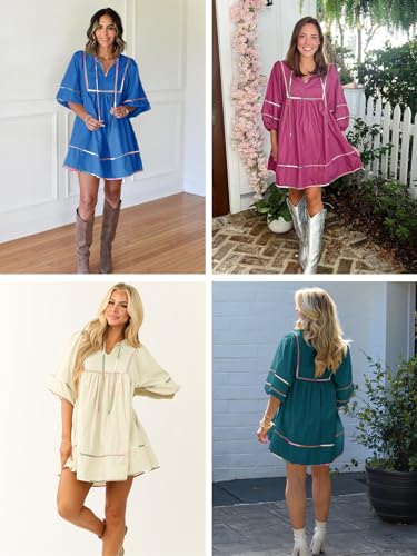 Robe nuisette légère pour tenue de vacances en patchwork