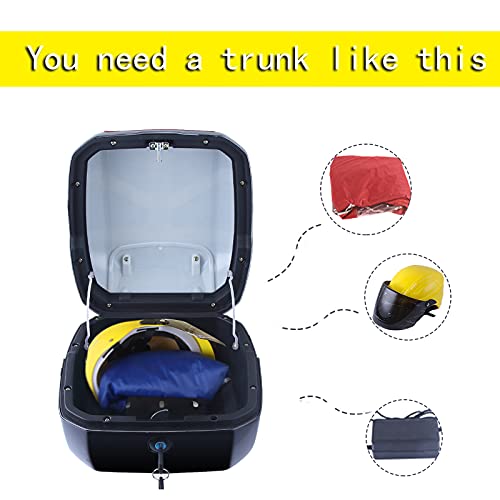 Baúl de motocicleta universal de doble capa, maletero trasero de scooter 4