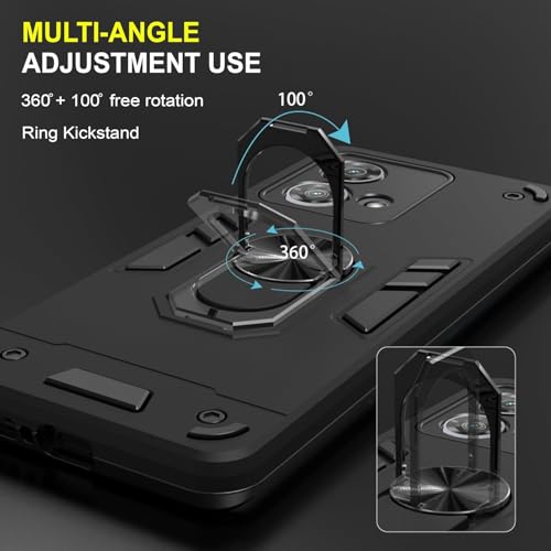 Image of NDCOM for Moto Edge 40 Neo Cover | Motorola Edge 40 Neo Back Cover | Premium Moto Edge 40 Neo Back Cover | Ring Holder Case