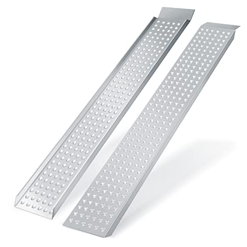 Randaco Lot de 2 rampes de chargement pliables - 400 kg - Antidérapantes - 160 x 23,5 x 4 cm - Pour moto, tracteur de pelouse, voiture