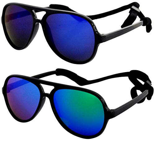 Kd13 infant baby age 0-24 months aviator sunglasses (2-pack black…