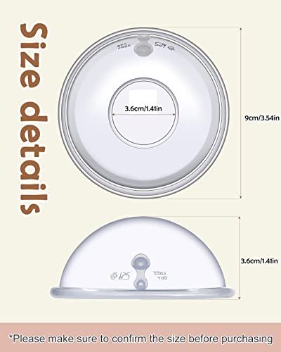 Miniatura 6 de Lictin 2 Conchas Protectoras Pezones-Colector De Leche Para Lactancia Materna 60ml ,Sin Bpa,Hechos De Silicona Suave,Con Orificios De Ventilación,Conchas De Lactancia Reutilizable