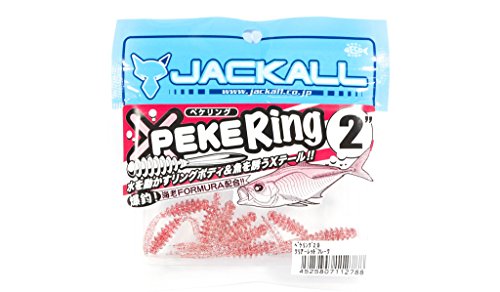 JACKALL ワーム ペケリング 2インチ クリアーレッドフレーク