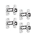 4 Pièces Angle Droit Serrure de Porte Coulissante, Loquet de Porte de Sécurité, Boulons de Verrouillage en Acier Inoxydable, pour La Maison Chambres Jardin Salles de Bains