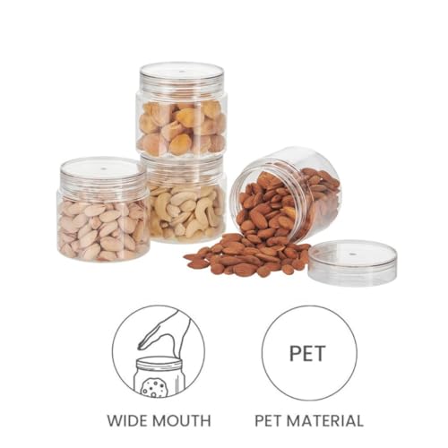 Image of 500ml Crystal Clear Airtight BPA-Free Plastic Container | Kitchen Storage Jar, Dabba & Box Set for Spices, Dry Fruits, Snacks, Nuts & Groceries | Modern Pantry Organizer Set of 6