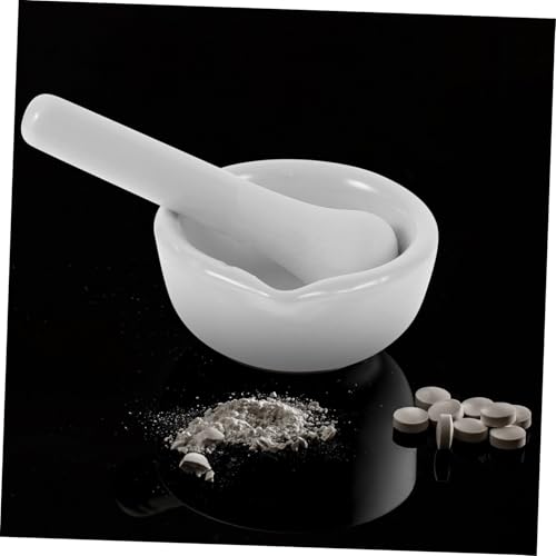 2 sets mortero y maja de porcelana para medicina miniatura 5