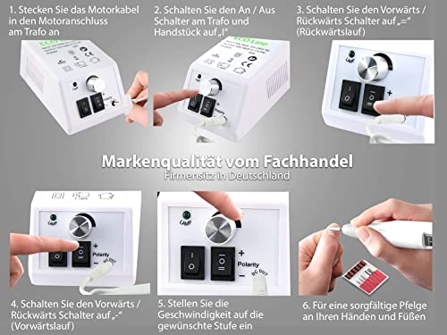 Fußpflegegerät mit Fräser-Set und Nagelpflege-Zubehör