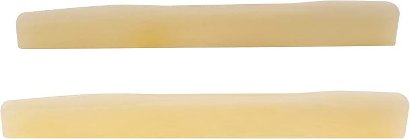 Musiclily Pro 73.66mm Compensated Acoustic Guitar Unbleached Bone Saddle for 6-String Martin Style (Set of 2)