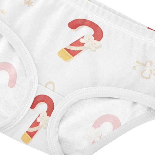 Christmas Candy Canes Girls' Underwear Soft Touch Toddler Cotton Underwear for Young Girls in Sizes 2T,3T, 4T, 5T, 6Y and 8Y4