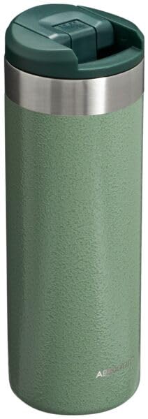 Stanley AeroLight Transit Bottle, Vacuum Insulated Tumbler for Coffee, Tea and Drinks with Ultra-Light Stainless Steel, 16 Oz, Hammertone Green