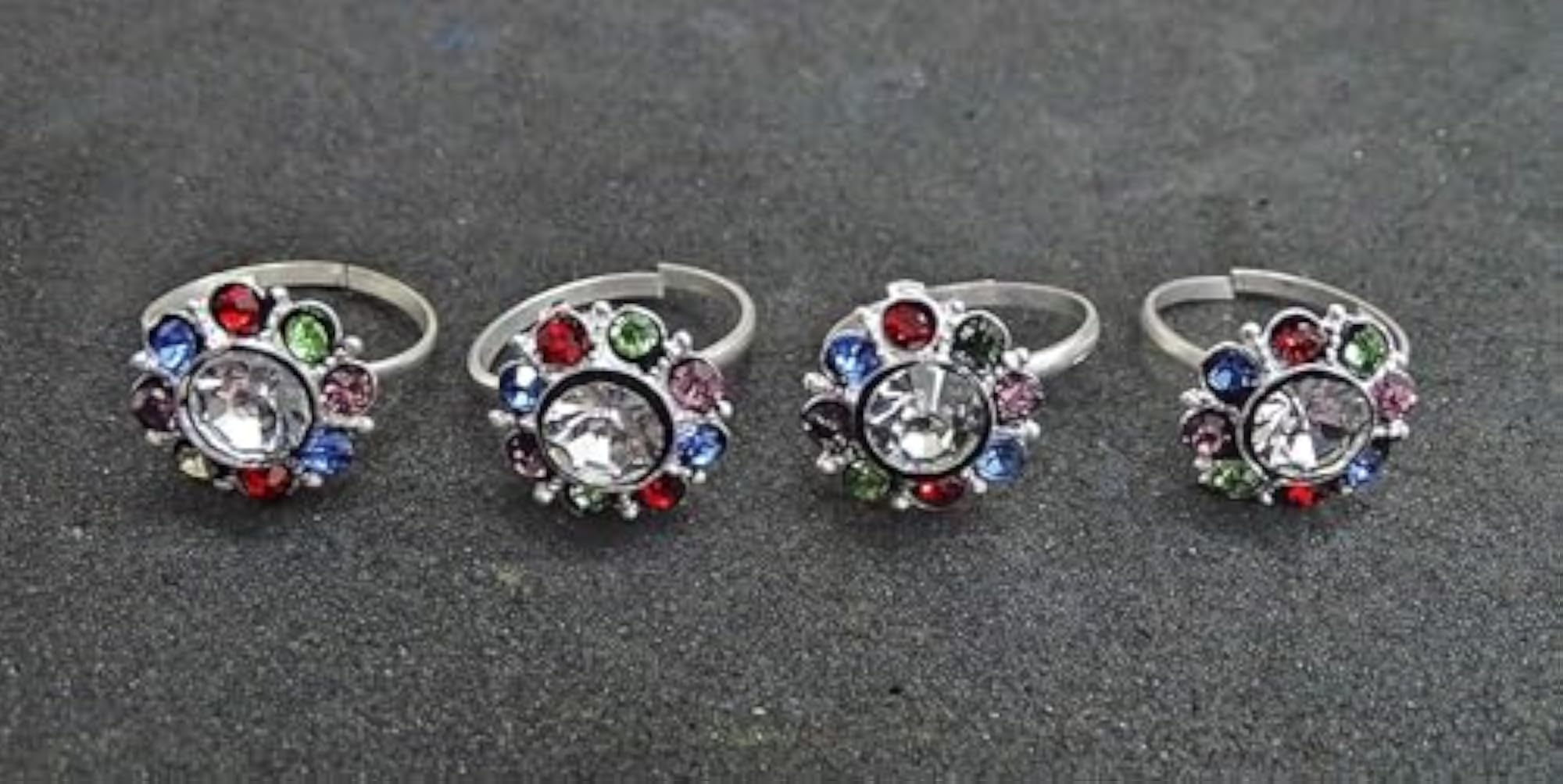 2 Pairs Adjustable Plain Multi Simple Toe Rings