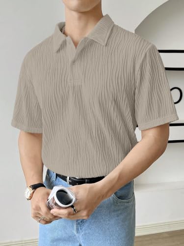 Image of Leriya Fashion Cotton T-Shirt for Men - Soft Breathable Fabric | Regular Fit Half Sleeve Collar Tee for Summer Casual Wear (Available in Plus Size)