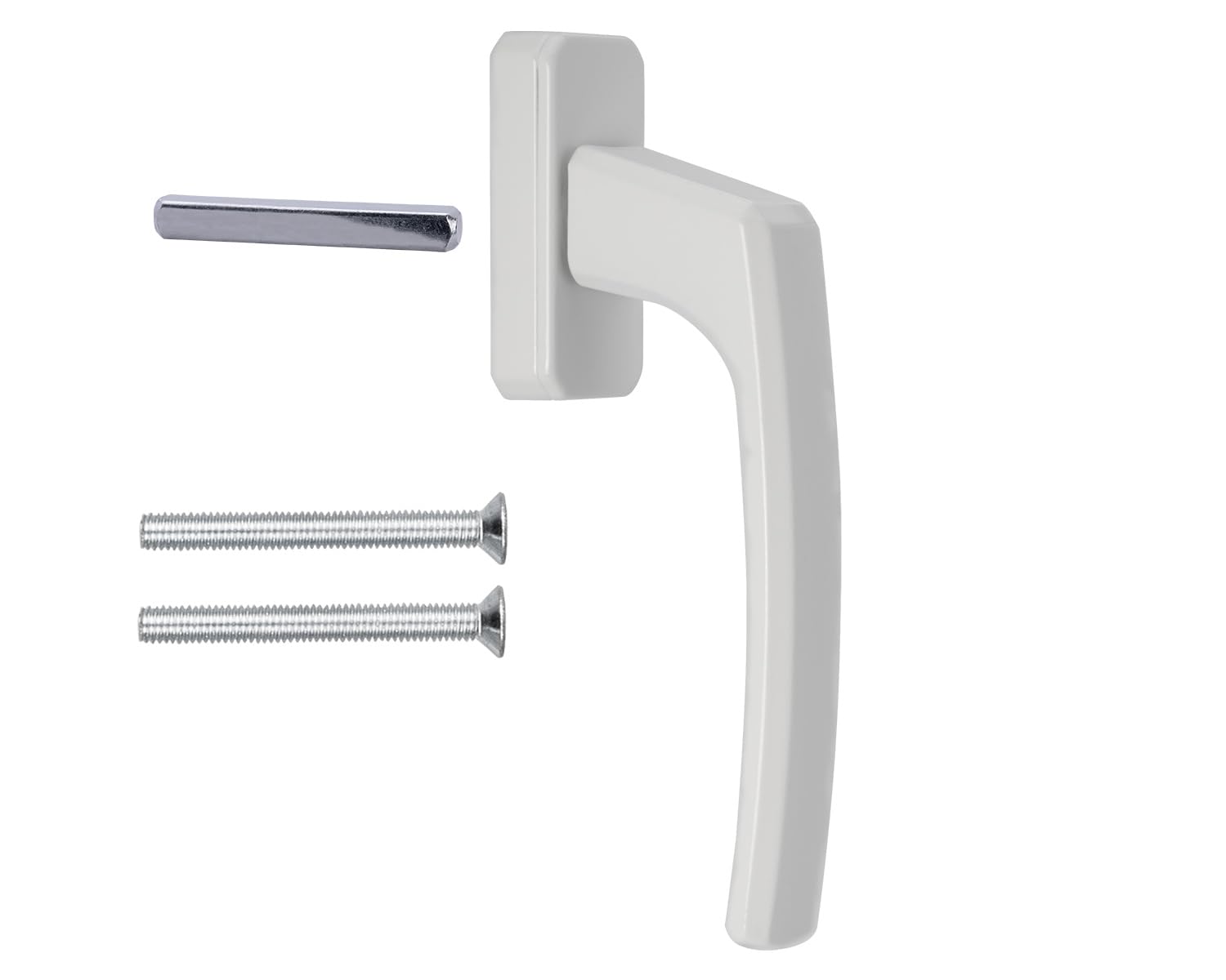 Stahlia ergonomische Fenstergriffe weiß Standard Aluminium 1 Stück Terassentürgriff außen Fenstergriffe Balkontürgriff Rasterolive Griff für Fenster Balkontür Terrassentür Griff Griff Balkontür außen