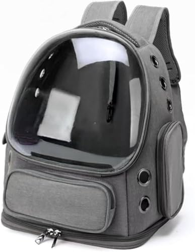 Xiraivke ペット用品 透明カプセル型バッグ 犬猫兼用 小型犬・中型・大型猫・ウサギ等小動物用 旅行用ポータブル グリーンモデル 犬用リュック機能付き