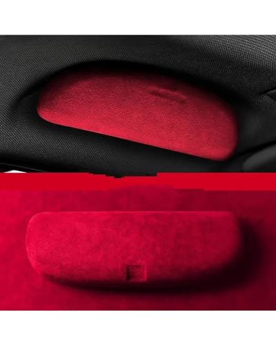 Étui lunettes de soleil BMW G01 G02, rangement daim rouge Série 1 3 5 7